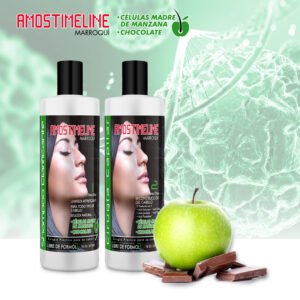 Cirugia Capilar  Amostimeline Celulas Madre - Manzana Verde - Chocolate Marroqui 16 onzas